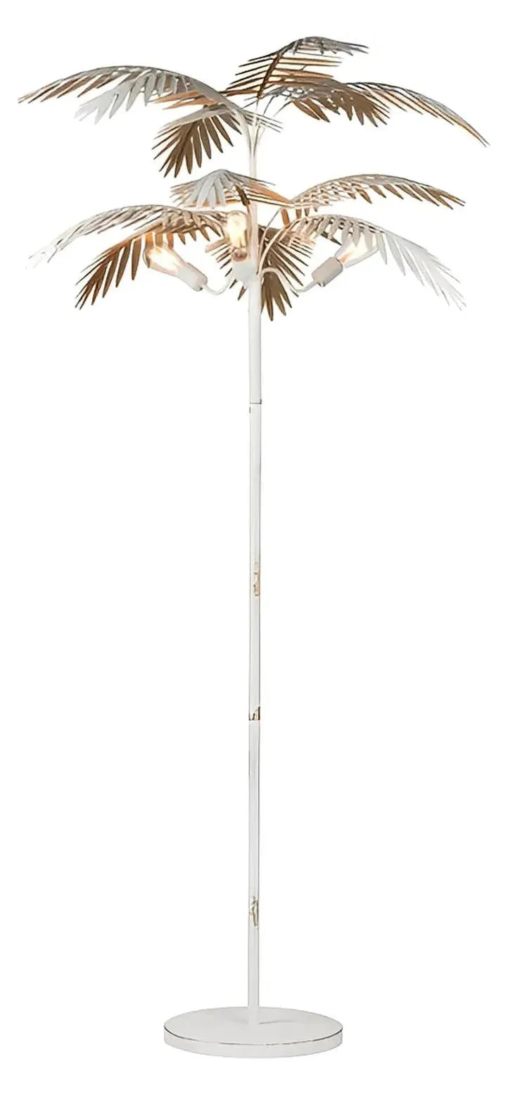 Naos Palm Frond Designed Floor Lamp, White, Coastal