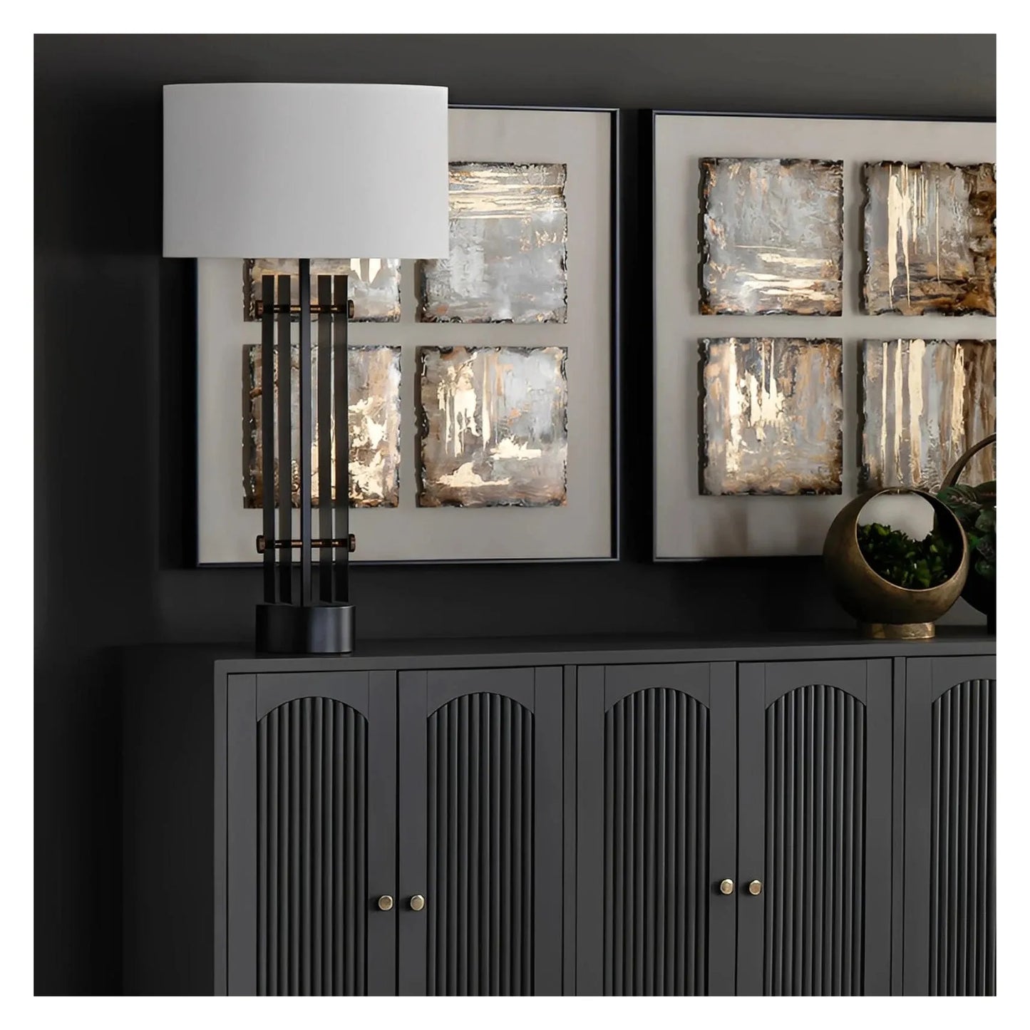 Lesath of York Harbor Table Lamps (2-Pack), Black, Transitional