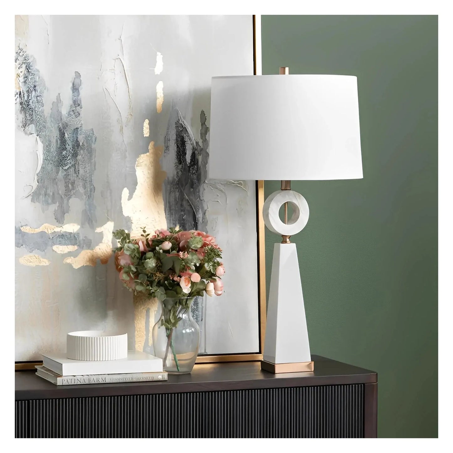 Segin of Merrimack Valley Table Lamps (2-Pack), White, Contemporary