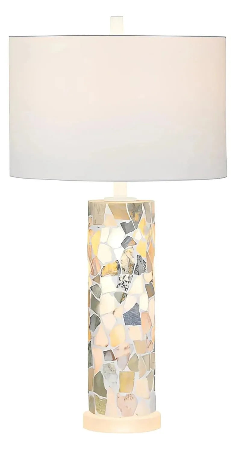 Nihal of Cedar Hill Table Lamps (2-Pack), White, Coastal