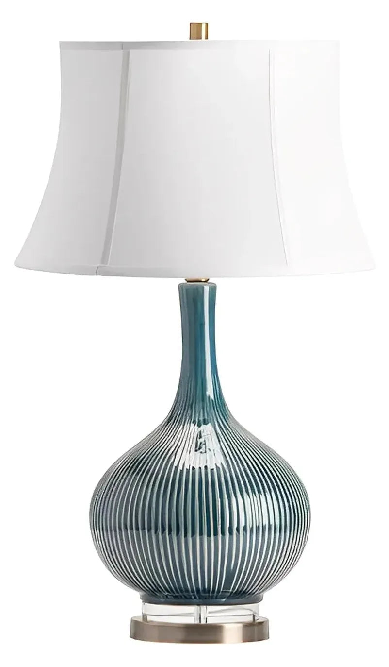 Capella of Stillwater Table Lamps (2-Pack), Blue, Transitional