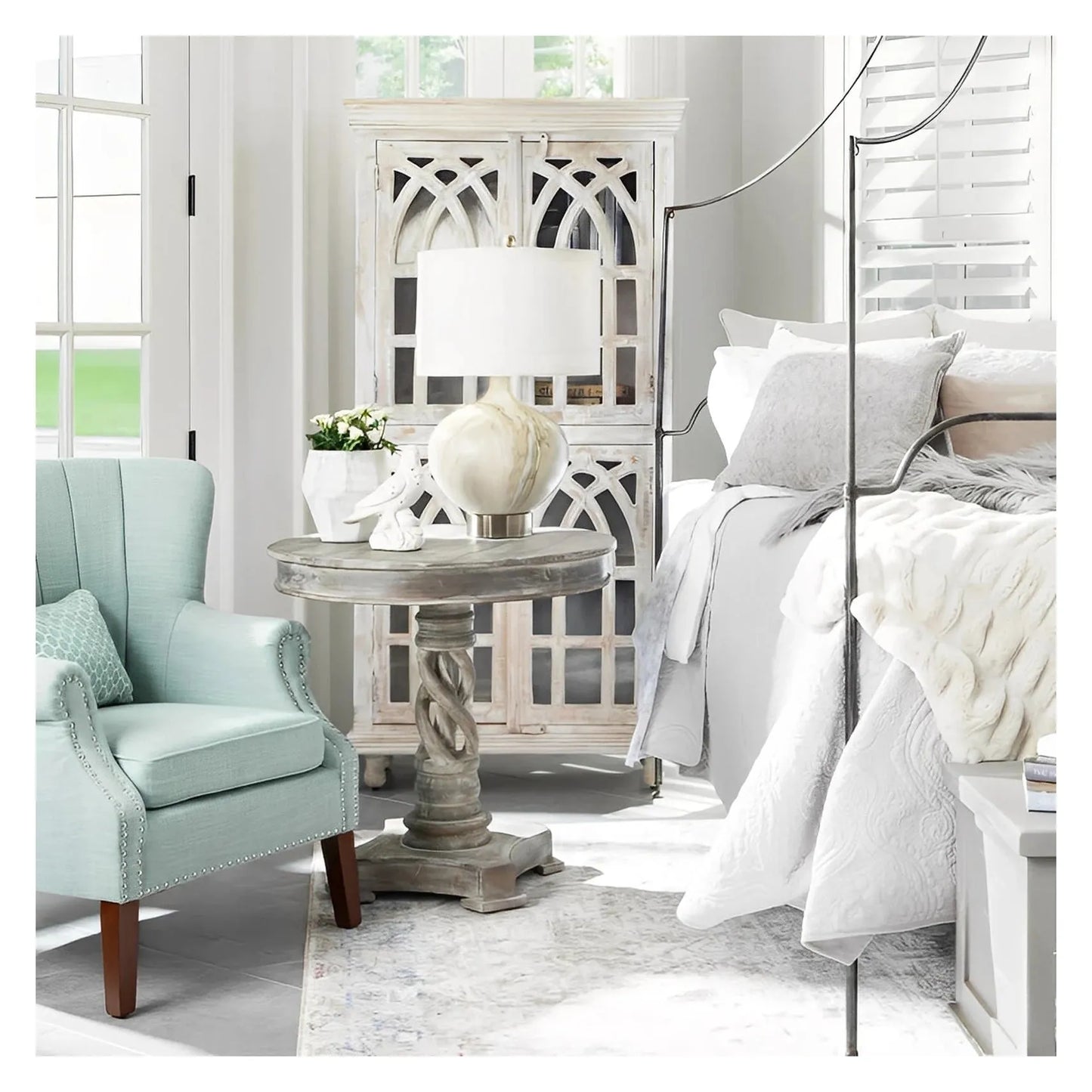 Zaurak of Bar Harbor Table Lamps (2-Pack), Grey, Transitional