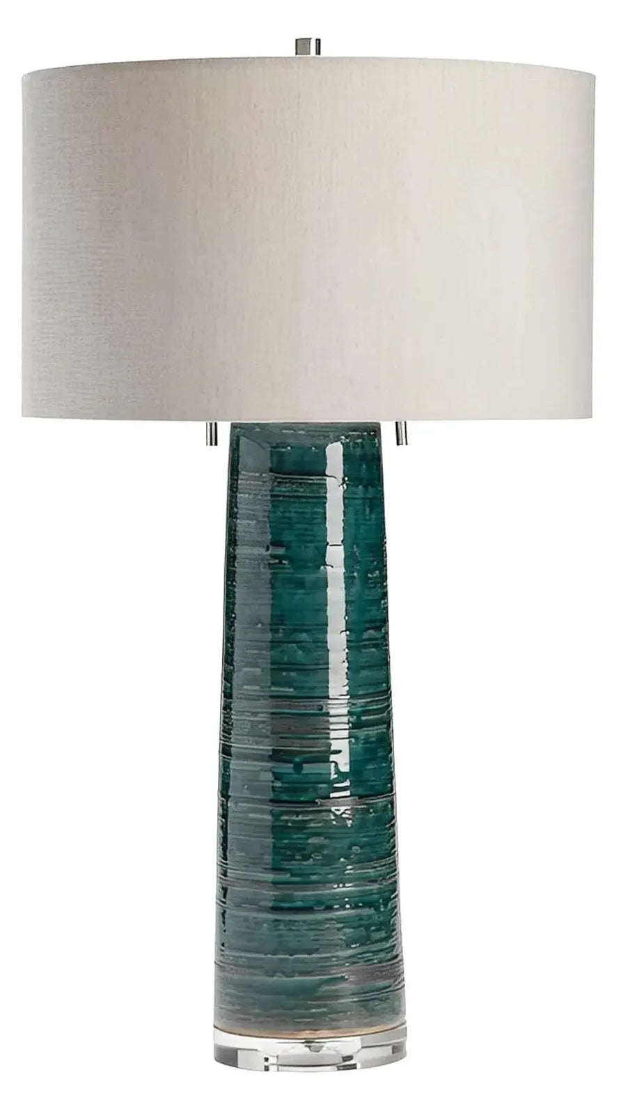 Elnath of Marblehead Harbor Table Lamps (2-Pack), Green, Contemporary