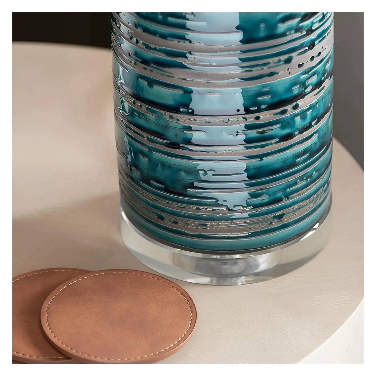 Elnath of Marblehead Harbor Table Lamps (2-Pack), Green, Contemporary