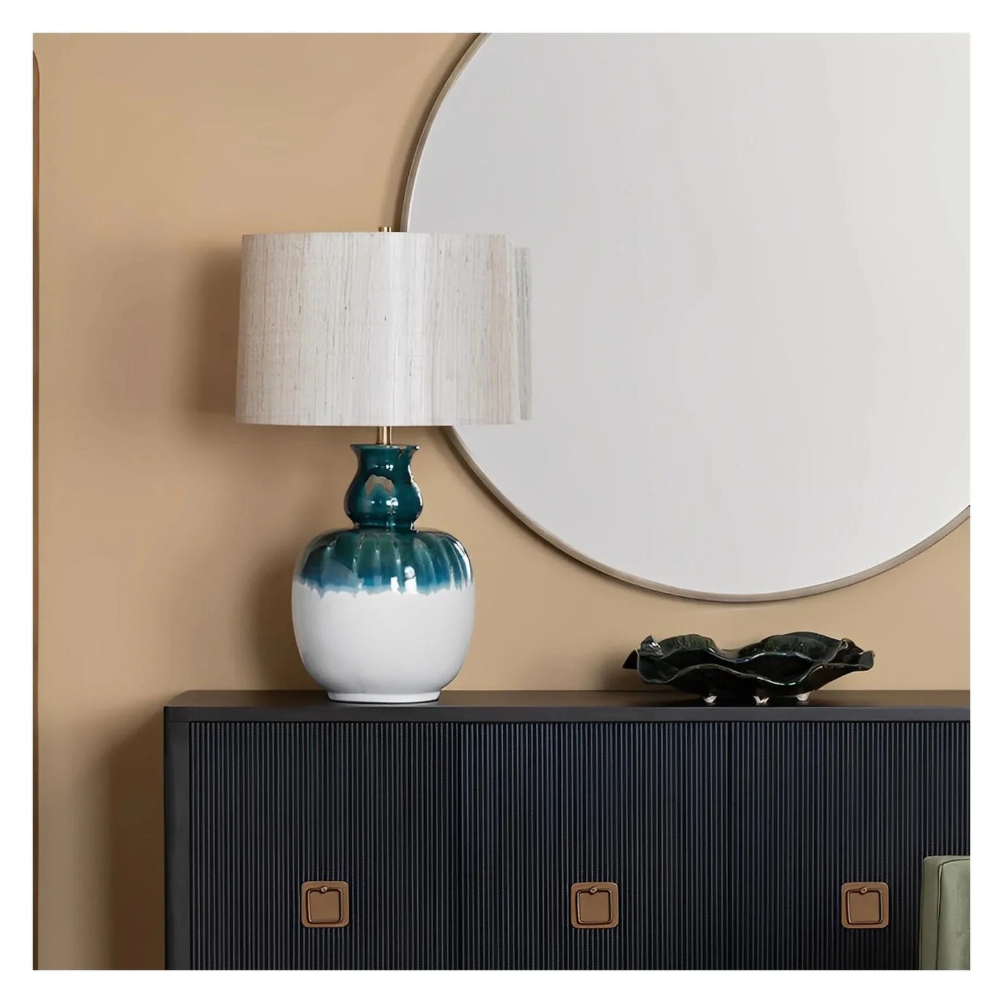 Zaurak of Maple Ridge Table Lamps (2-Pack), Blue, Coastal