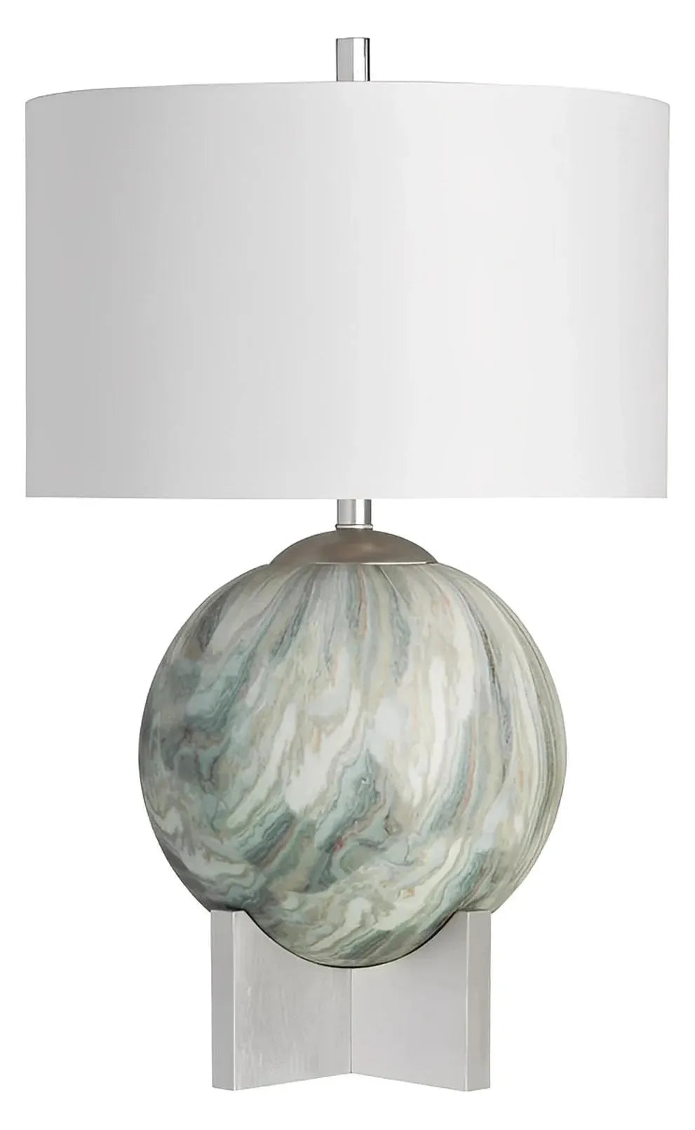 Naos of Kennebec Bay Table Lamps (2-Pack), Green, Transitional