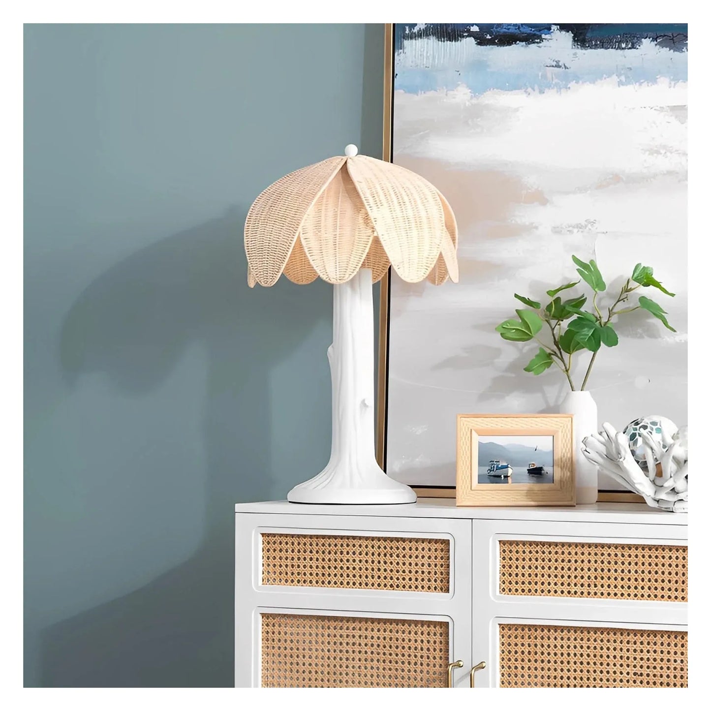 Lupus of Hollis Table Lamps (2-Pack), White, Coastal