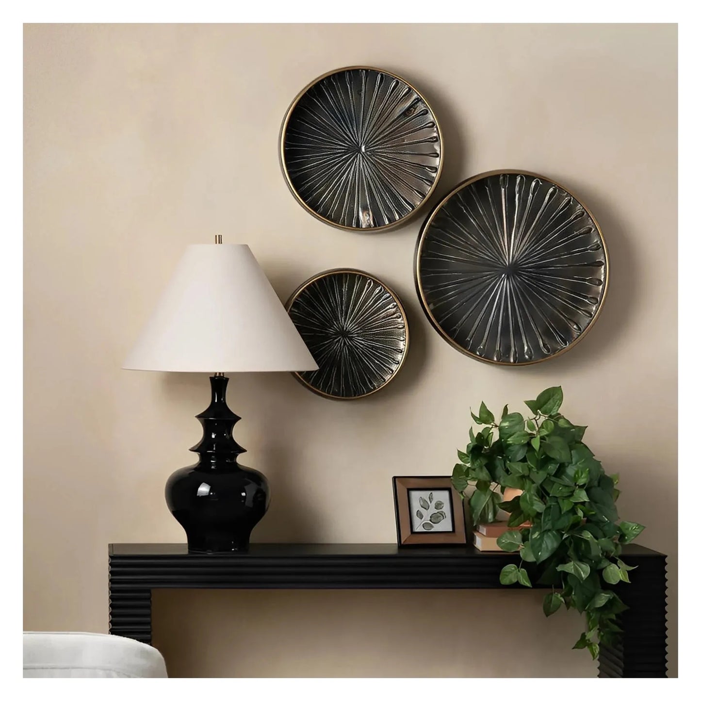 Spica of Stillwater Table Lamps (2-Pack), Black, Transitional