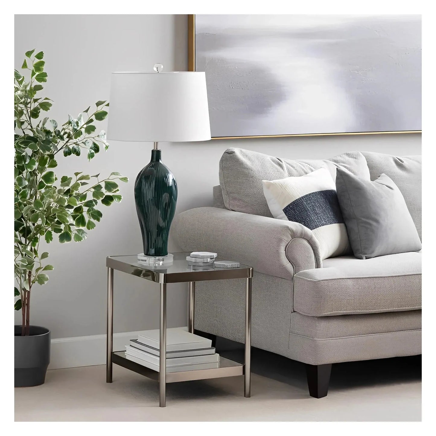 Zaniah of Burlington Table Lamps (2-Pack), Green, Transitional