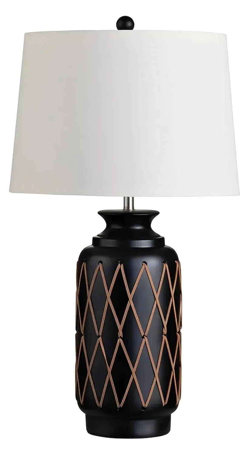 Altair of Elmwood Table Lamps (2-Pack), Black, Rustic