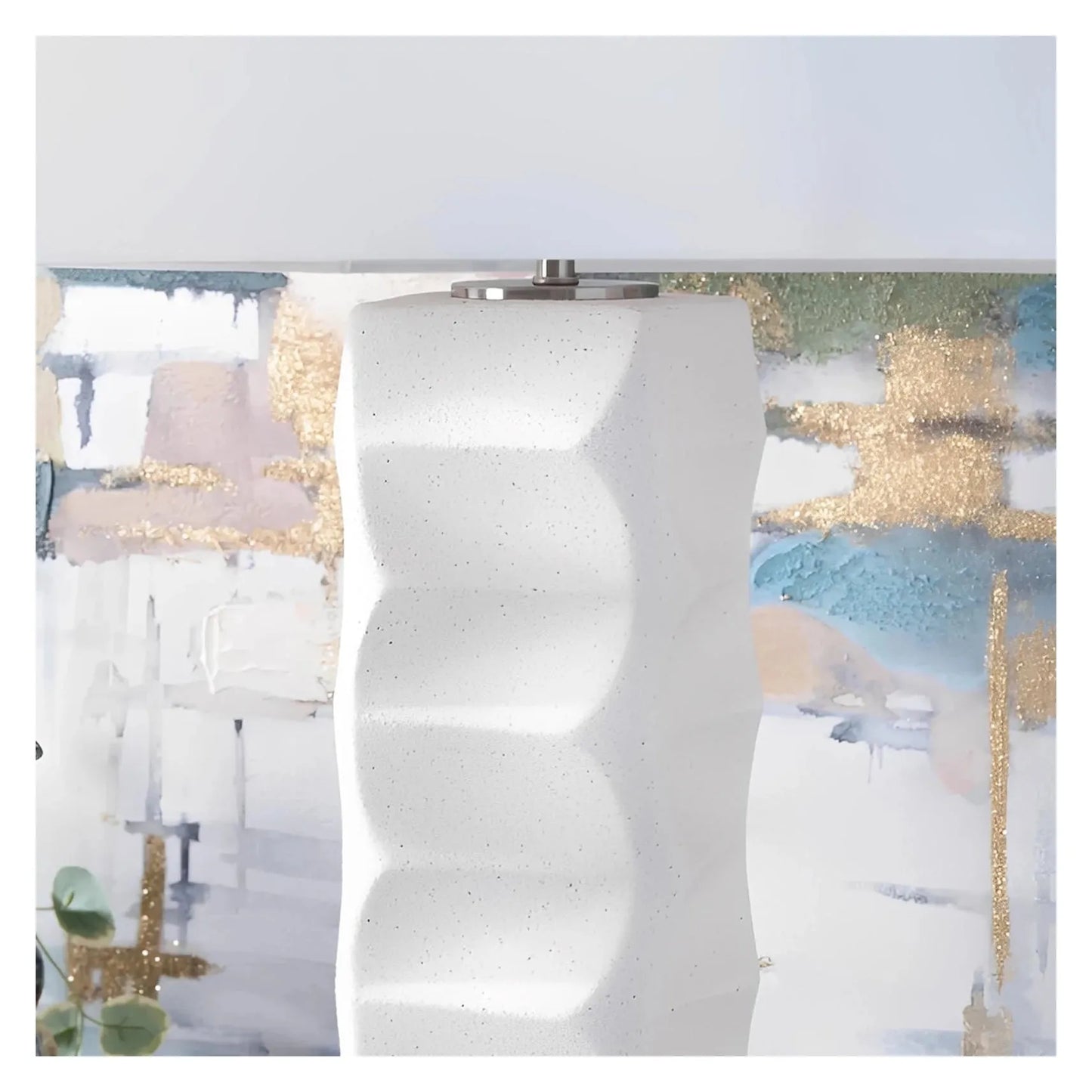 Capella of Watervliet Table Lamps (2-Pack), White, Contemporary