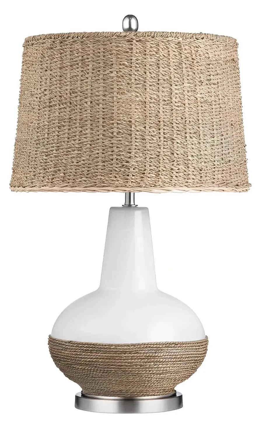 Vindemiatrix of Deerfield Valley Table Lamps (2-Pack), White, Coastal