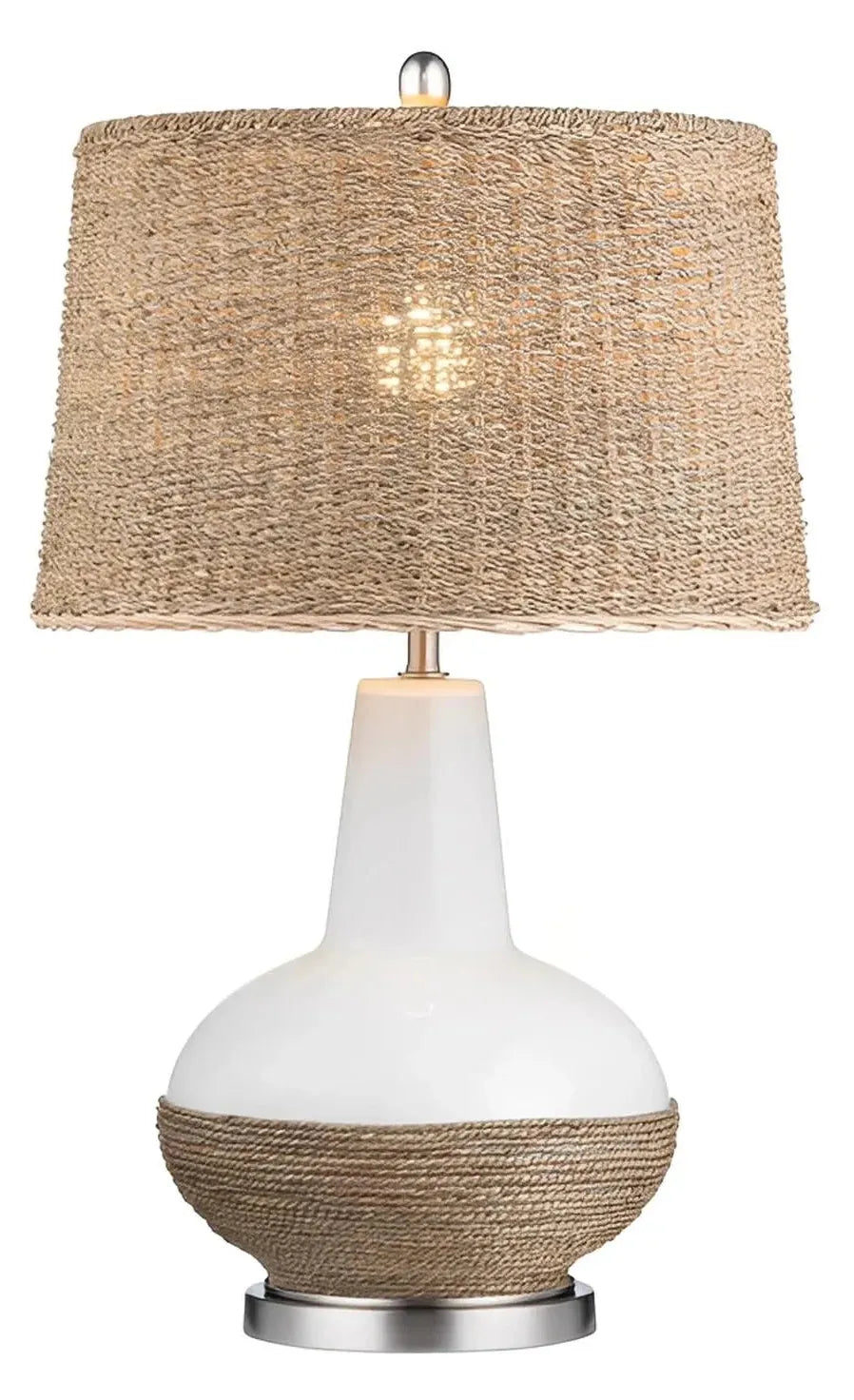 Vindemiatrix of Deerfield Valley Table Lamps (2-Pack), White, Coastal