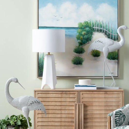 Elara of Concord Table Lamps (2-Pack), White, Contemporary