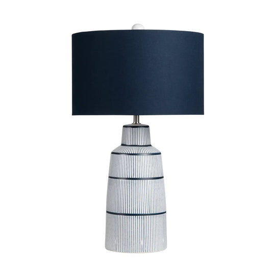 Mintaka of Elmwood Table Lamps (2-Pack), Blue, Contemporary