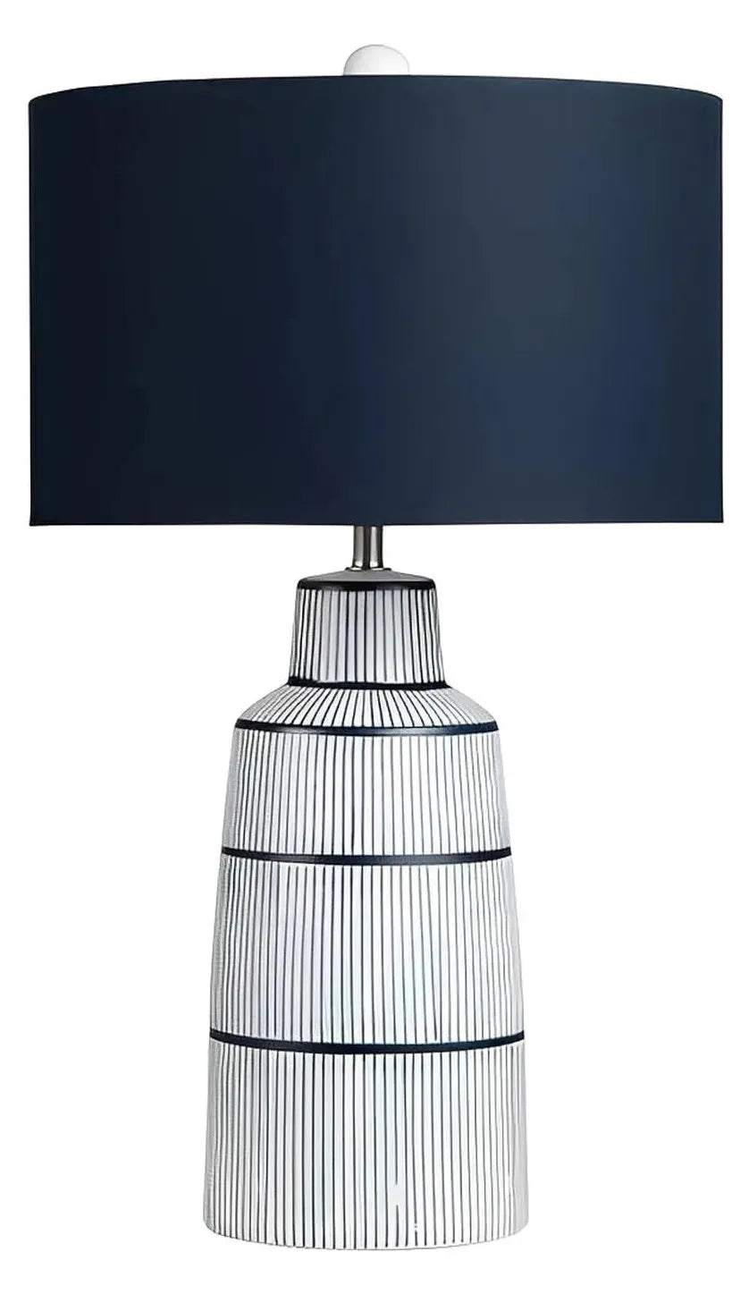 Mintaka of Elmwood Table Lamps (2-Pack), Blue, Contemporary
