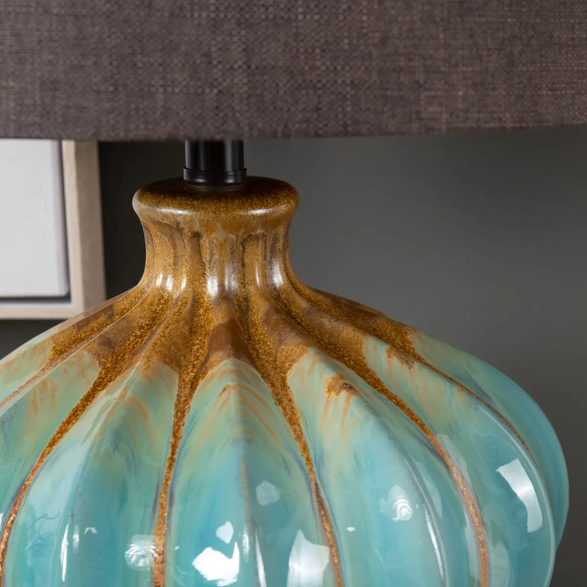 Merak of Windham Hollow Table Lamps (2-Pack), Blue, Rustic