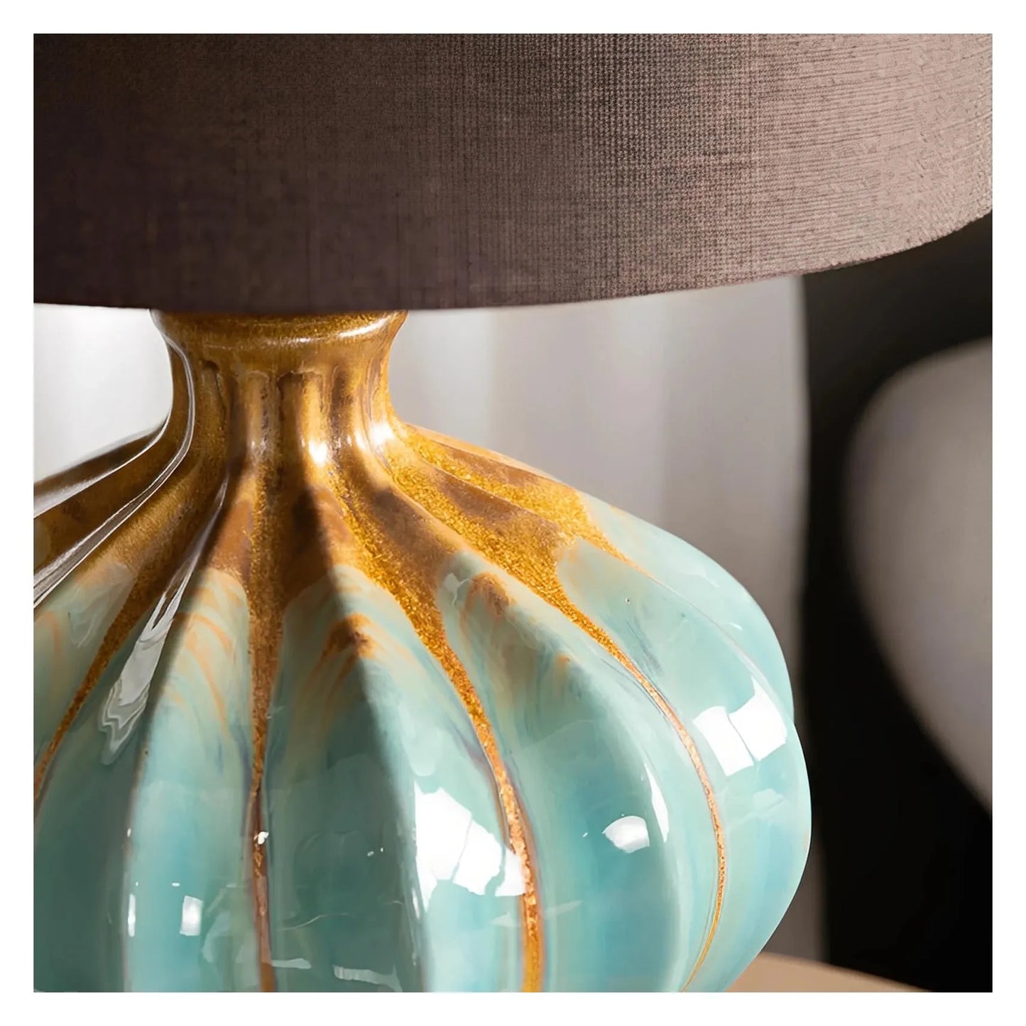 Merak of Windham Hollow Table Lamps (2-Pack), Blue, Rustic