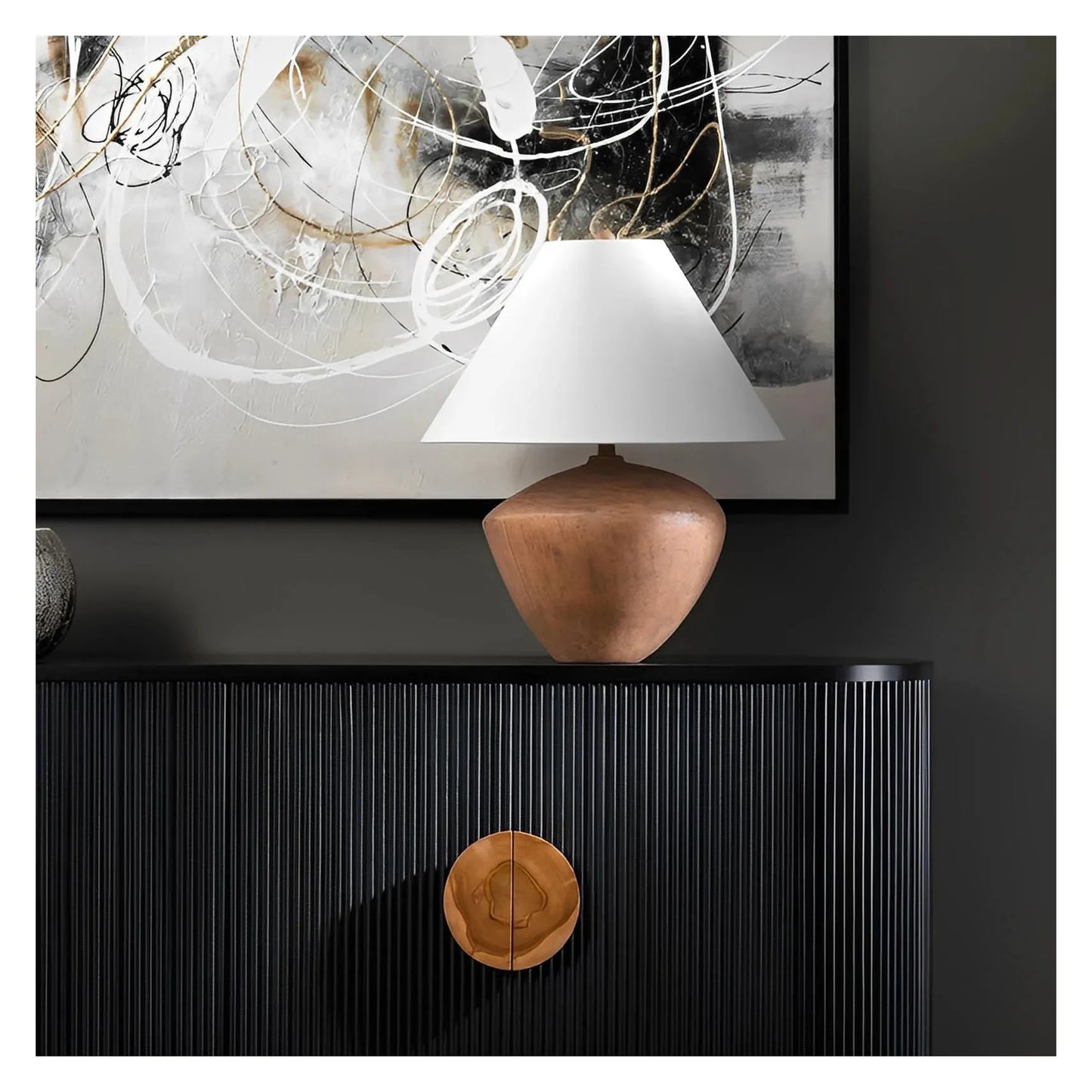 Gemma of Waterville Table Lamps (2-Pack), Brown, Rustic