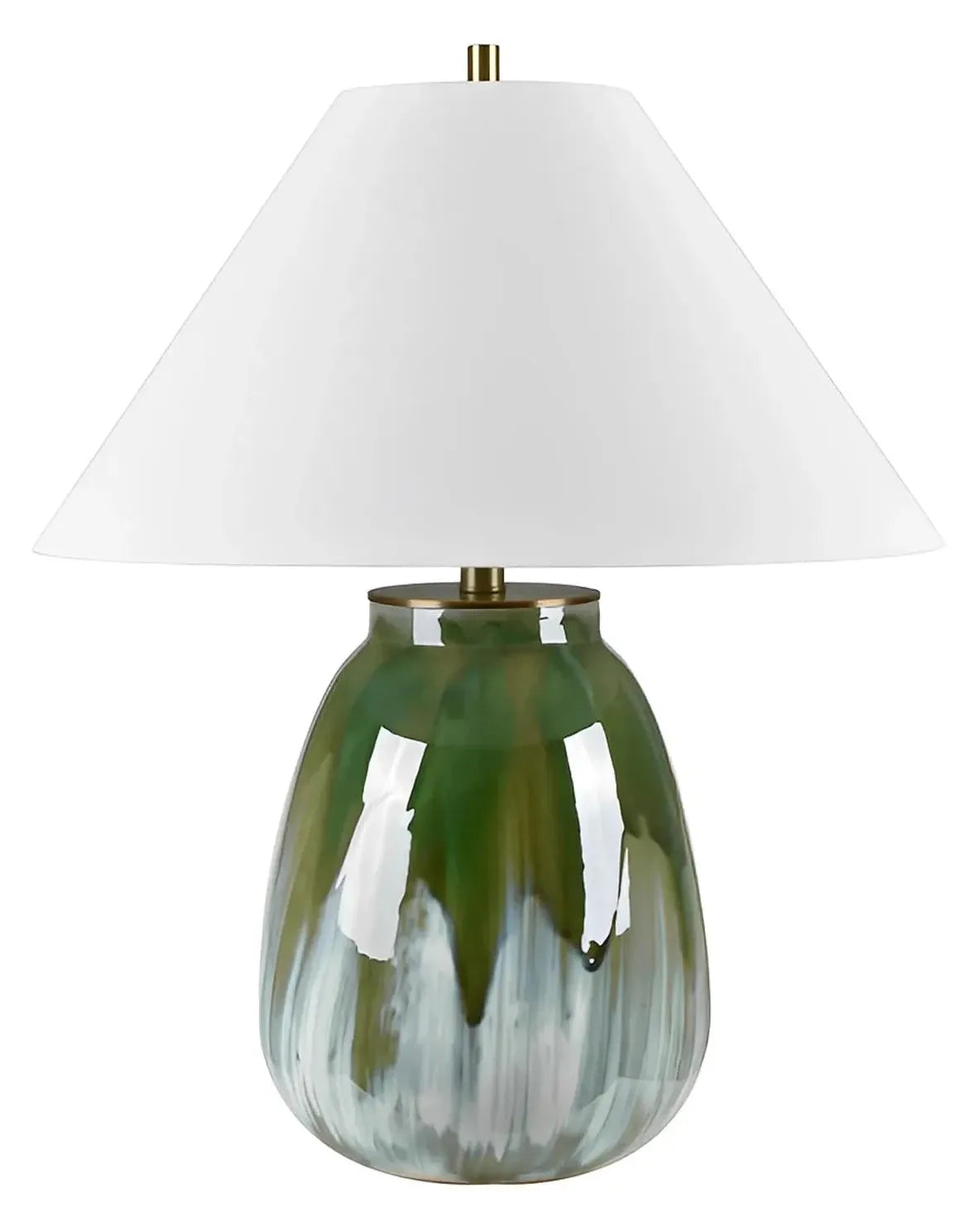 Alhena of Ipswich Table Lamps (2-Pack), Green, Transitional