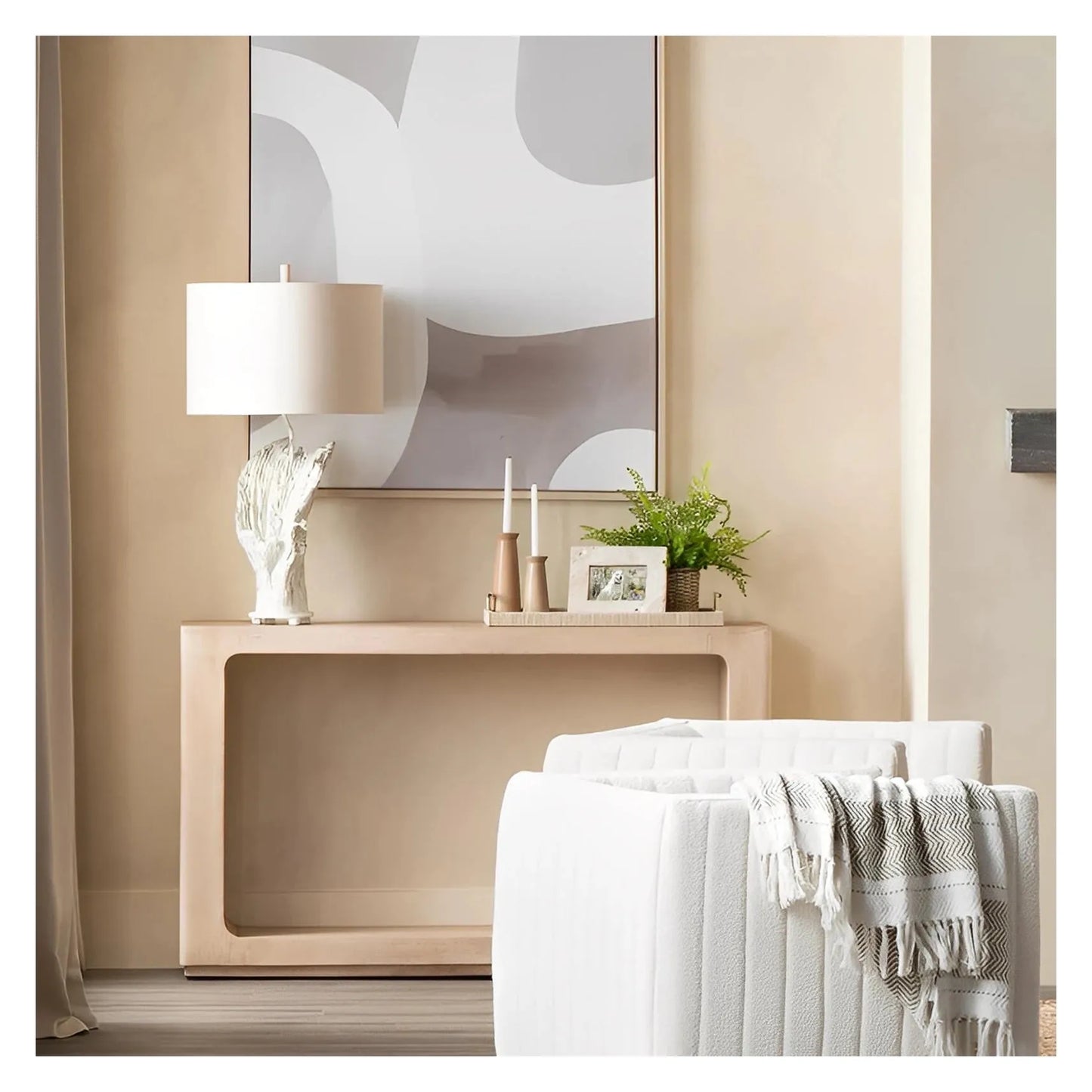 Zosma of Tideview Table Lamps (2-Pack), White, Coastal, Coral-Inspired