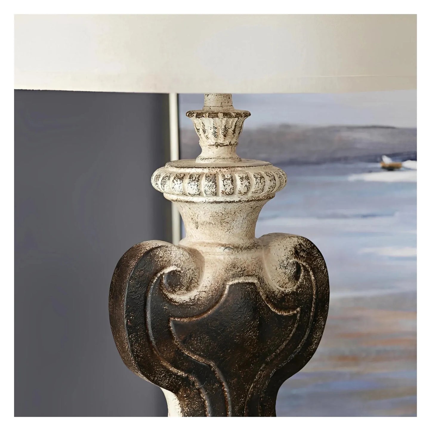 Aldebaran of Brattleboro Table Lamps (2-Pack), Grey, Traditional