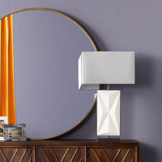 Markab of Manchester Table Lamps (2-Pack), White, Contemporary