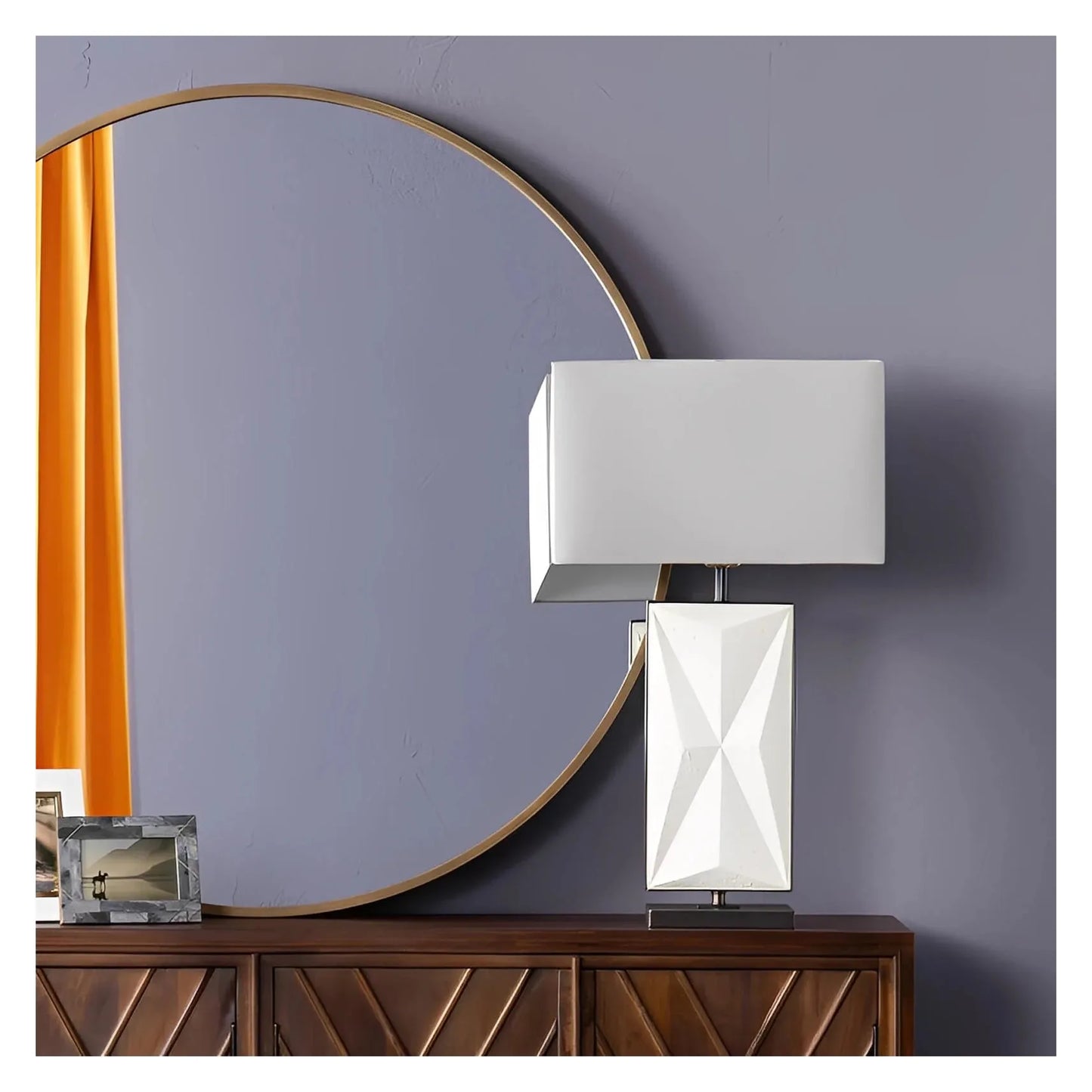 Markab of Manchester Table Lamps (2-Pack), White, Contemporary