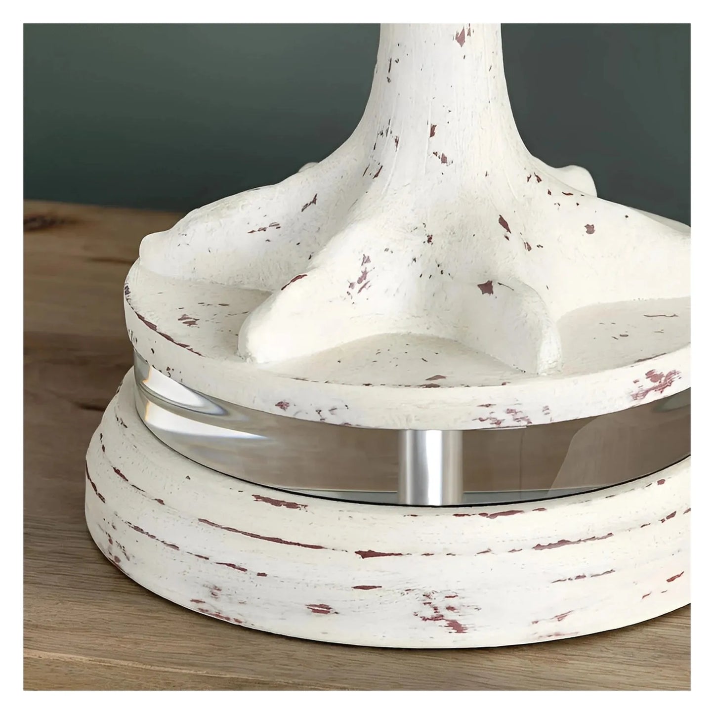 Naos of Old Orchard Table Lamp (2-Pack), White, Rustic