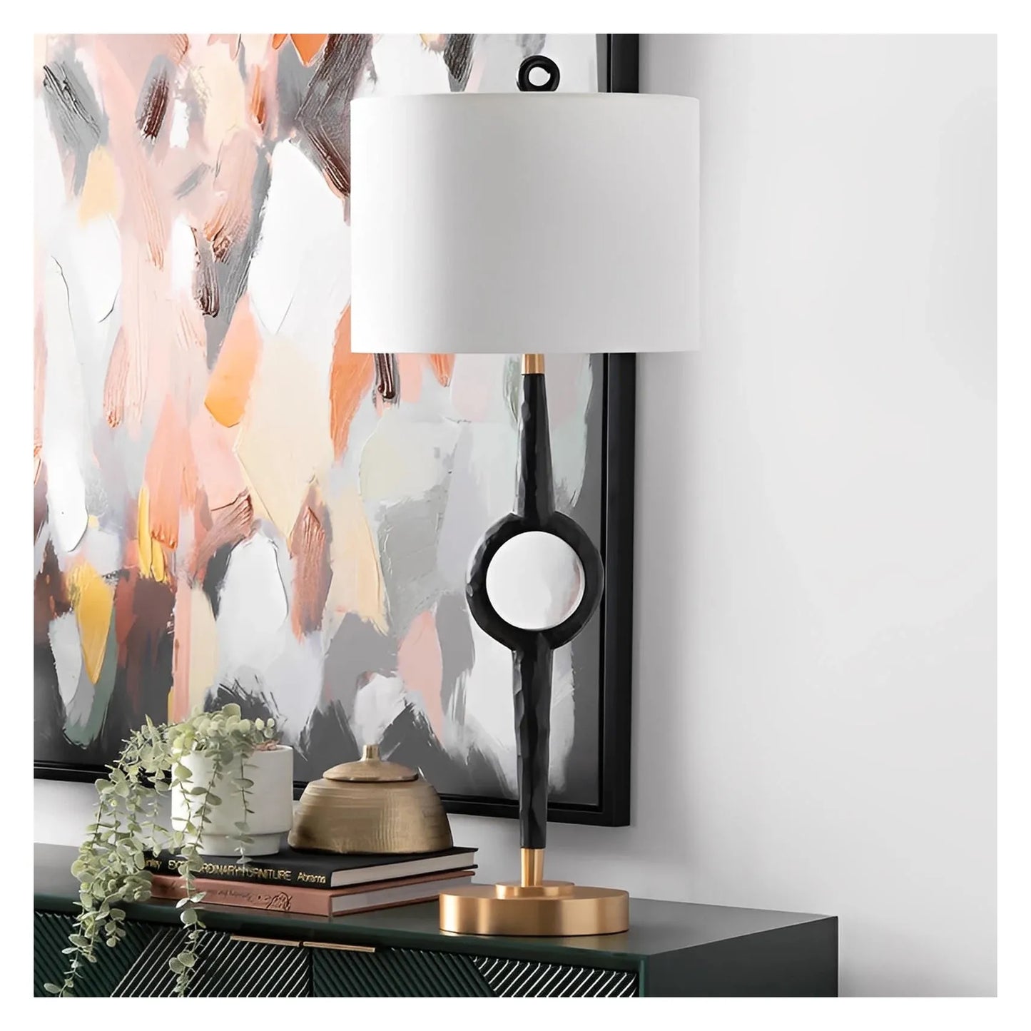 Nash of Westport Table Lamps (2-Pack), Black, Contemporary