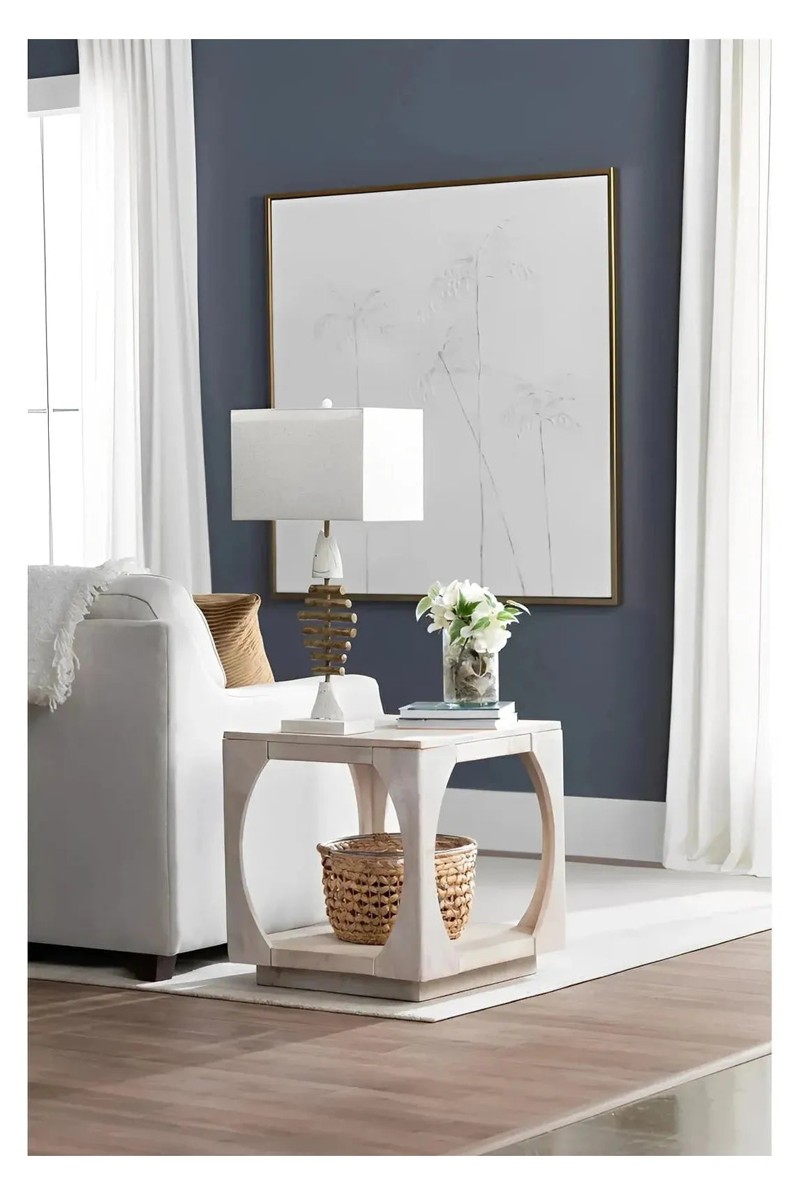 Cursa of Evergreen Bay Table Lamps (2-Pack), White, Coastal