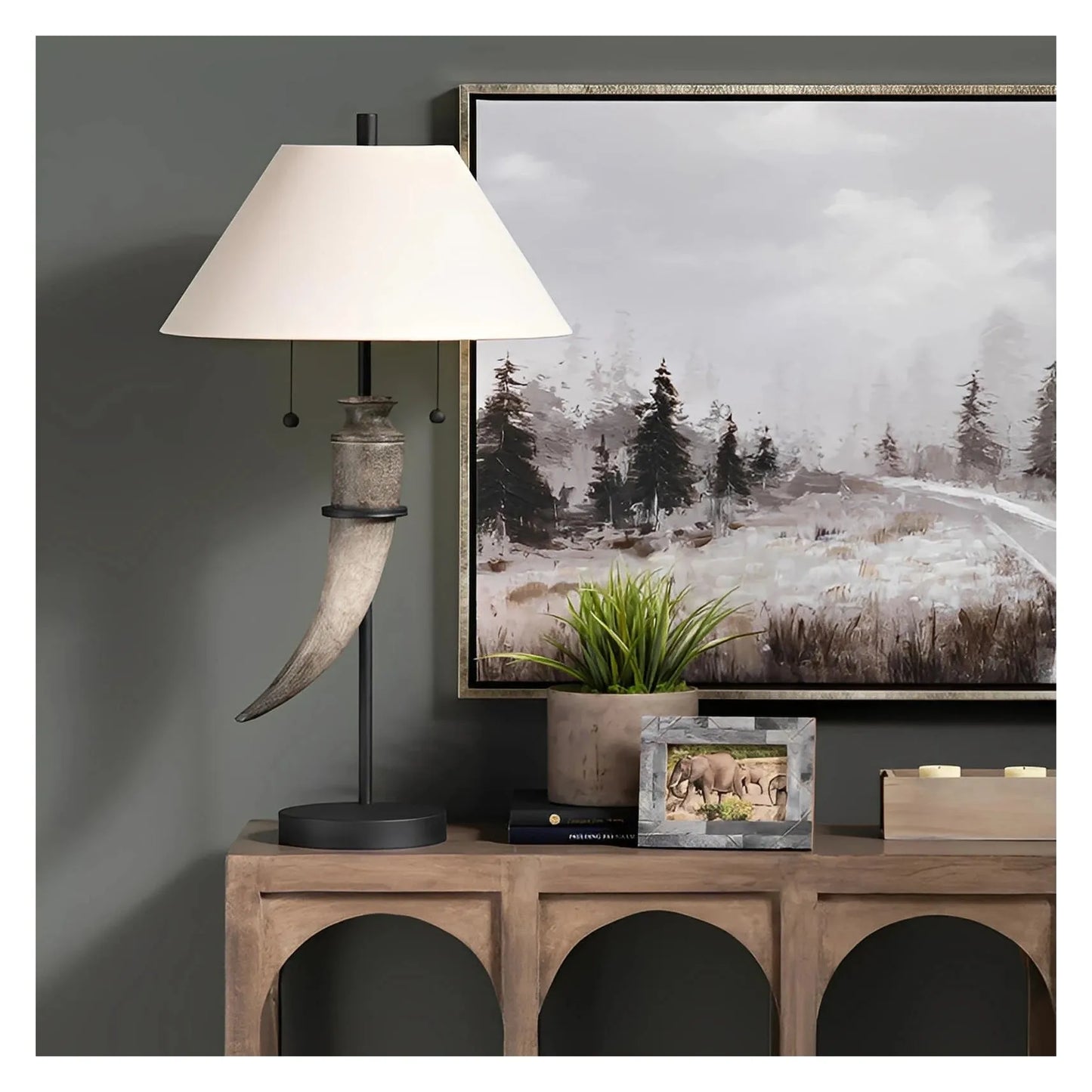 Horn & Beid of Greenwich Table Lamps (2-Pack), Rustic