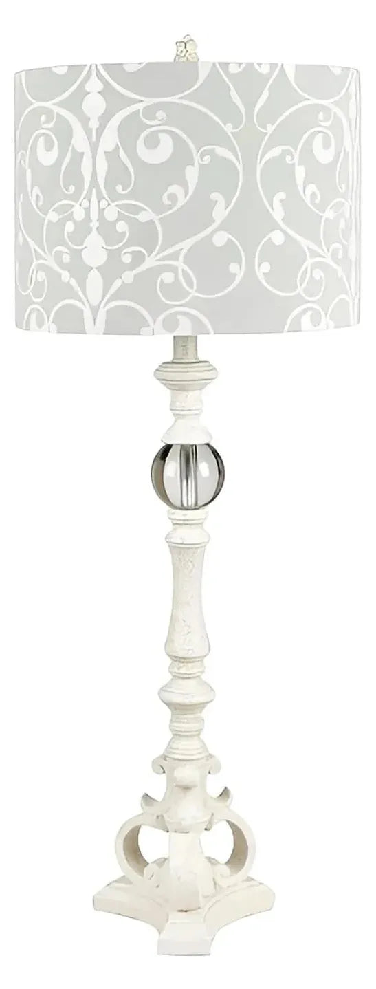 Pollux of Montpelier Table Lamps (2-Pack), White, Traditional