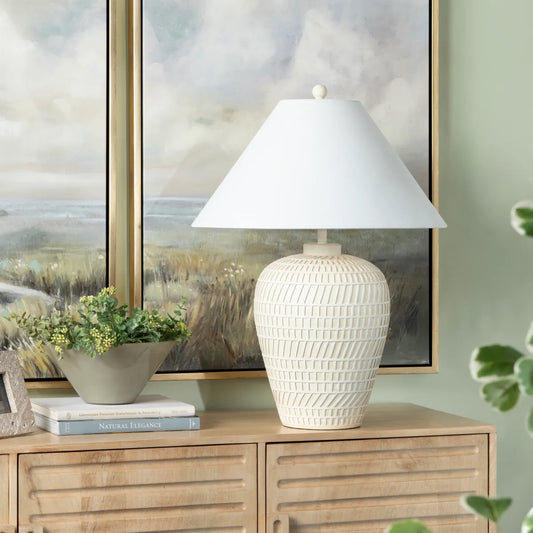 Atlas of Old Orchard Table Lamps (2-Pack), Cream, Transitional