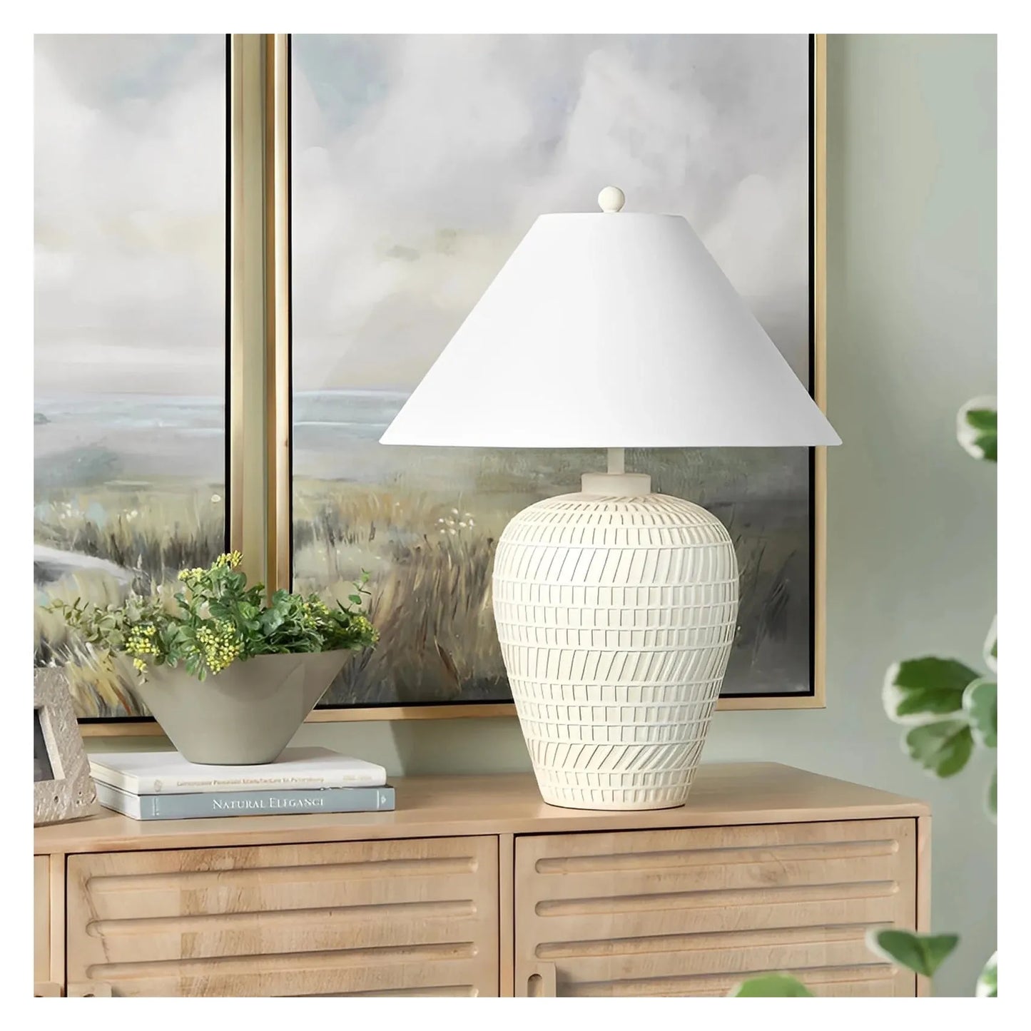 Atlas of Old Orchard Table Lamps (2-Pack), Cream, Transitional