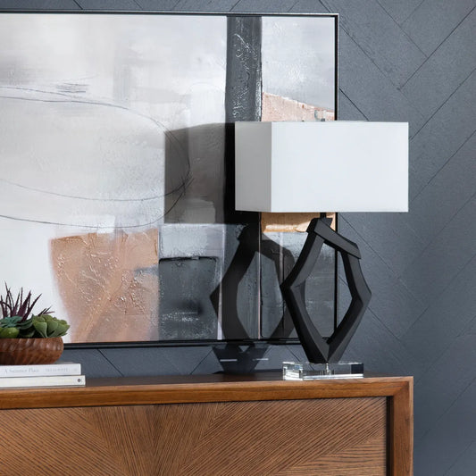 Segin of Manchester Table Lamps (2-Pack), Black, Transitional