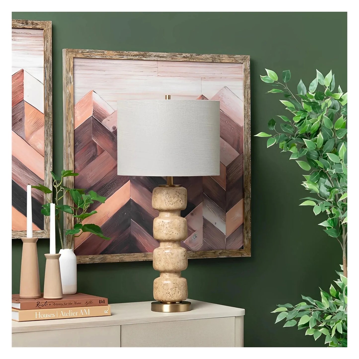 Alnair of Rosemont Table Lamps (2-Pack), Tan, Transitional