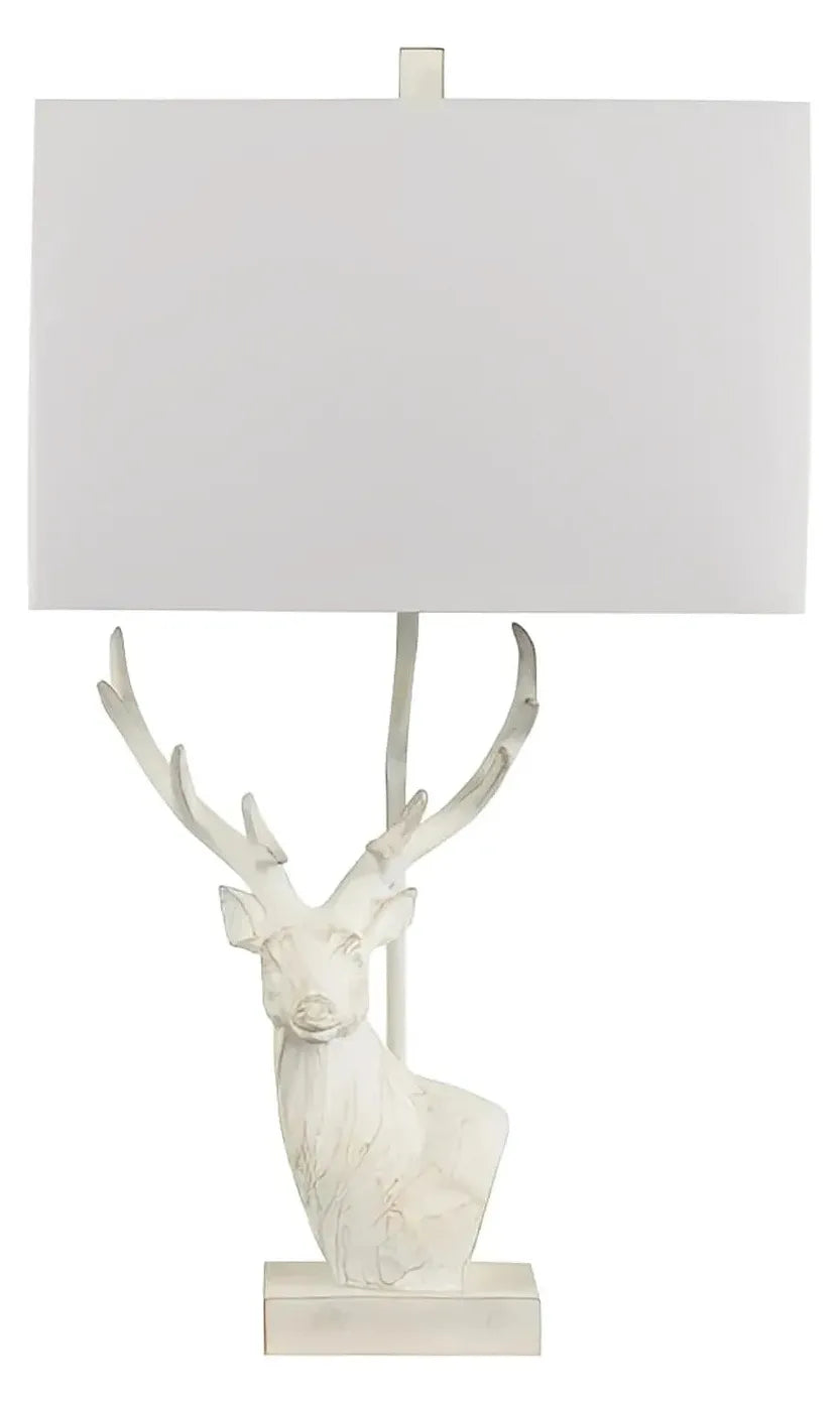 White Buck Table Lamps (2-Pack), Rustic