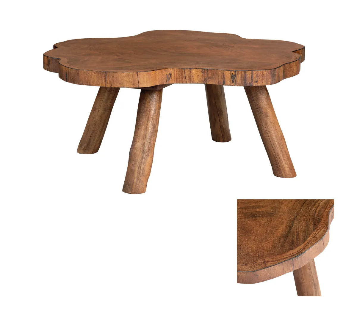 Ashfield Natural Edge Cocktail or Coffee Table