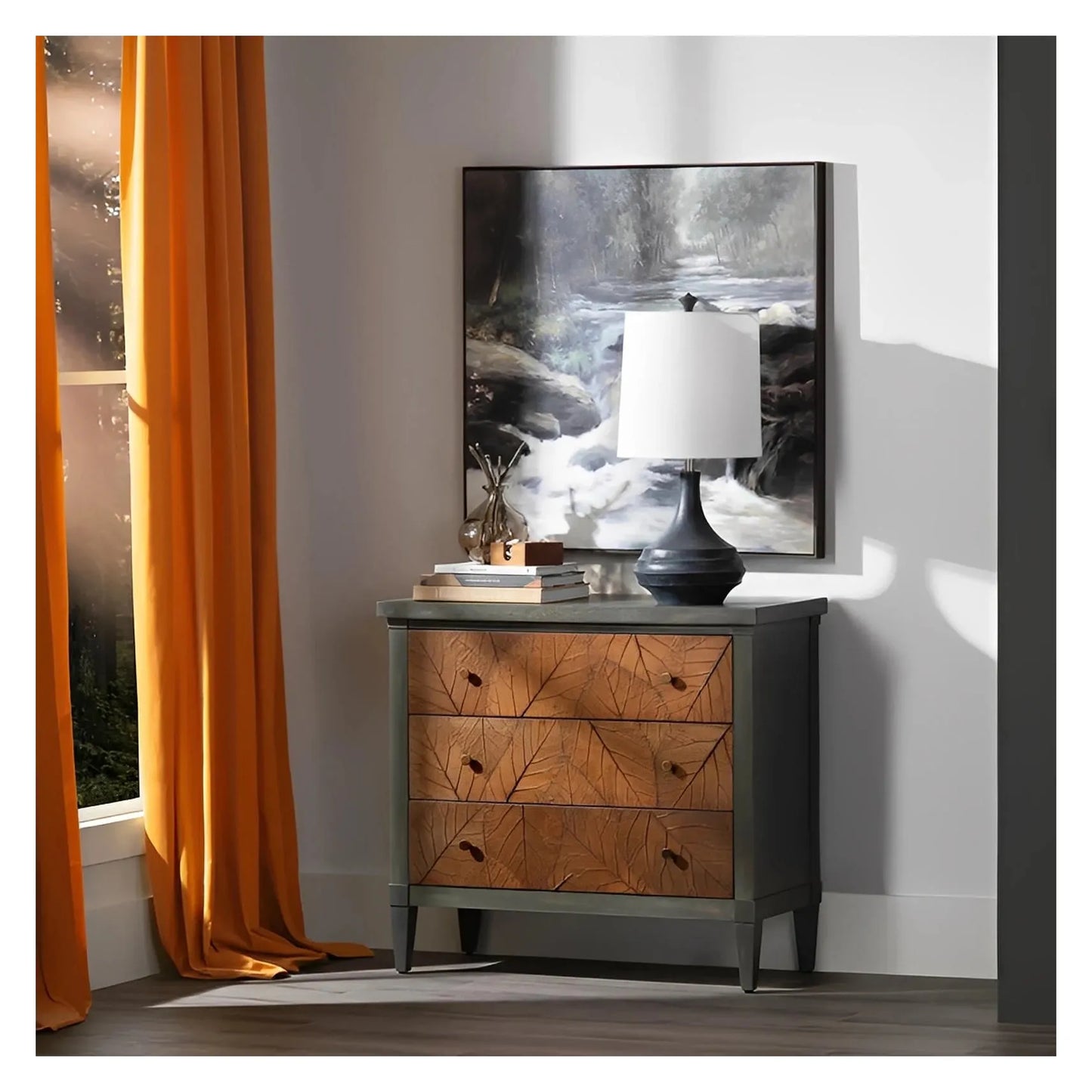 Kennebunk Painted Nightstands (2-Pack), Wood, Rustic, solid wood craftsmanship, distressed wood texture