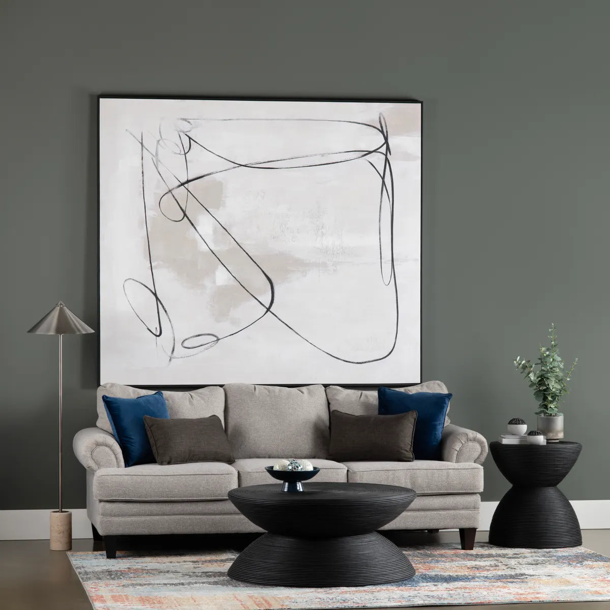 Kenswick Ebony Hourglass Cocktail or Coffee Table