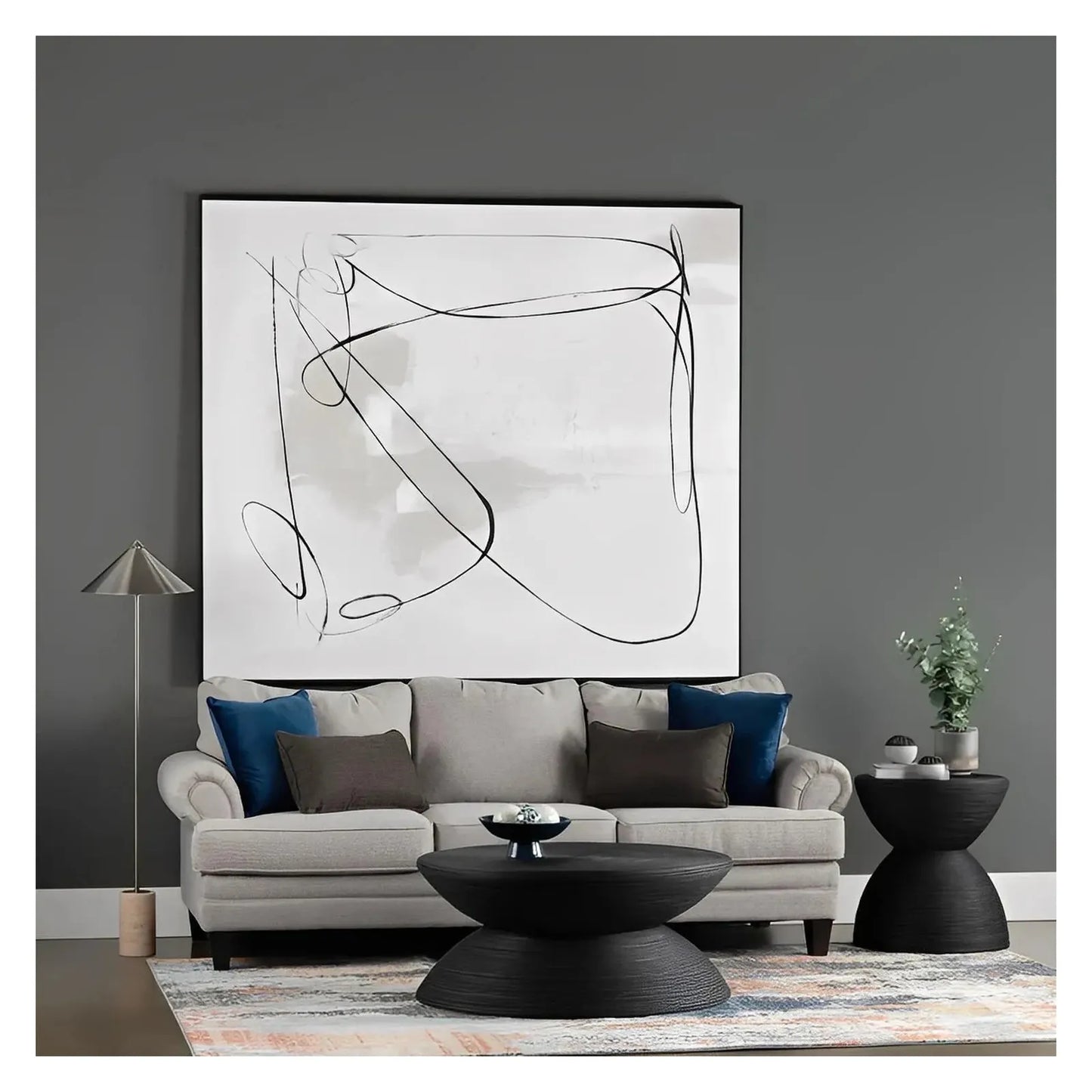 Kenswick Ebony Hourglass Cocktail or Coffee Table