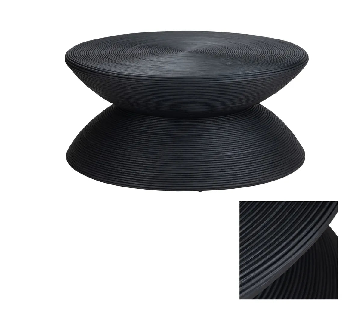 Kenswick Ebony Hourglass Cocktail or Coffee Table
