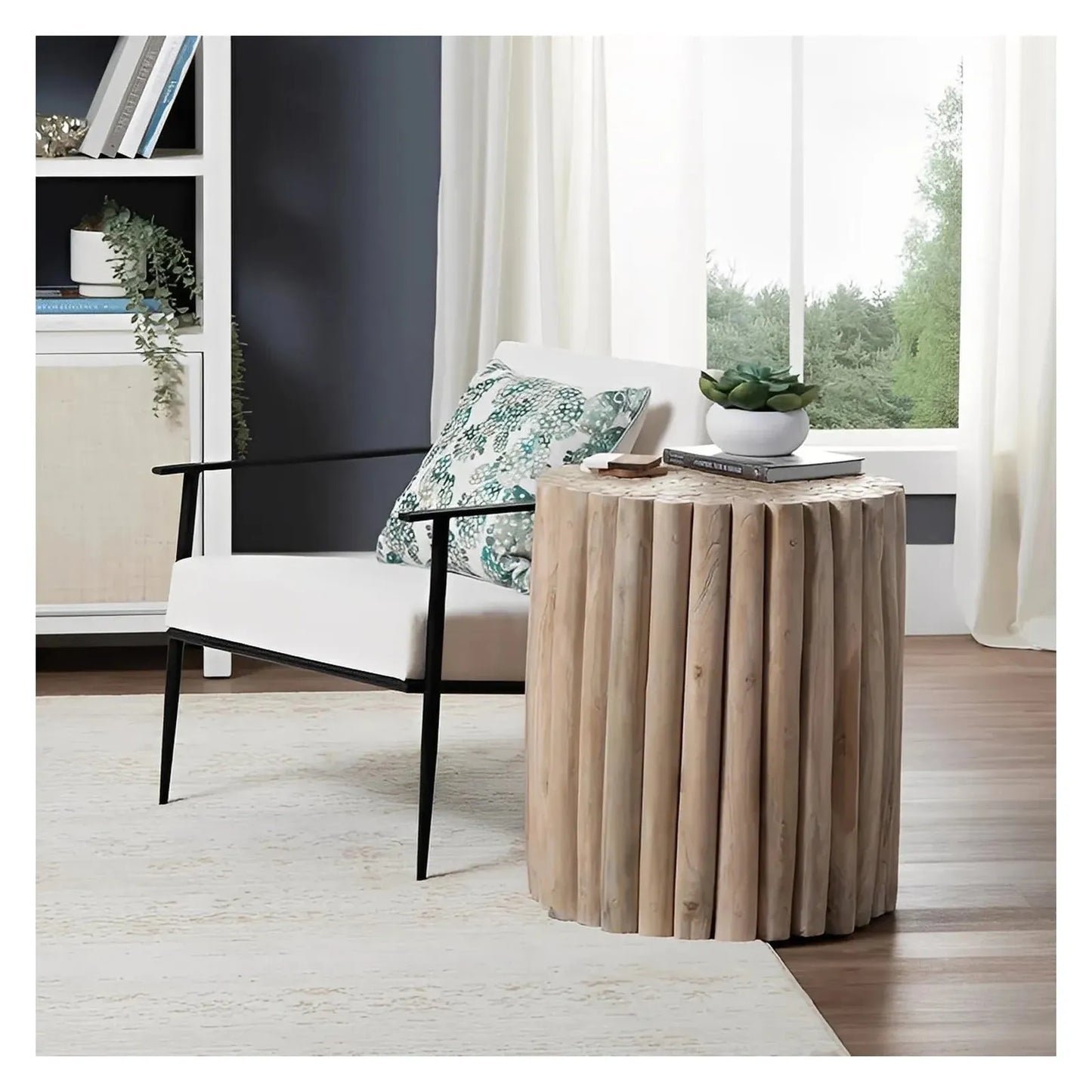 Bexley End Table (Set of 2) - Cylindrical - Solid Wood