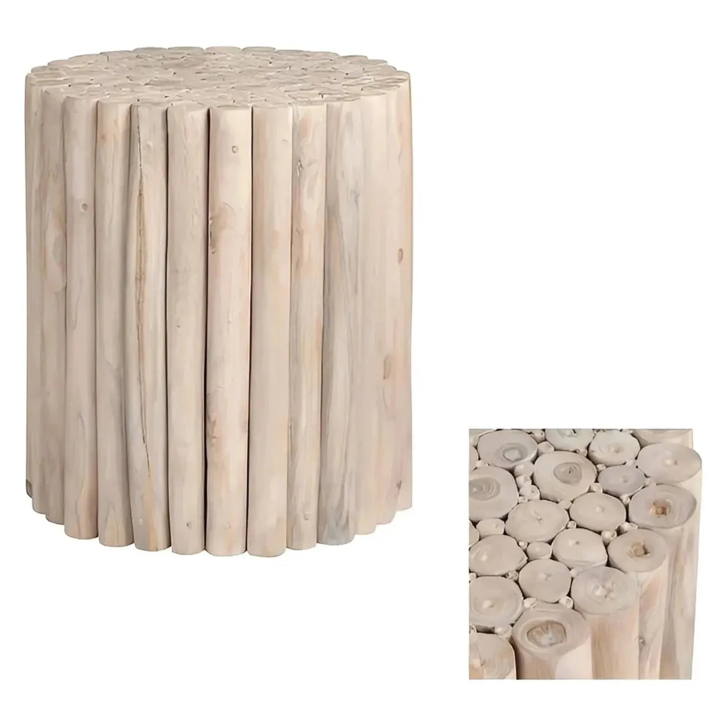 Bexley End Table (Set of 2) - Cylindrical - Solid Wood