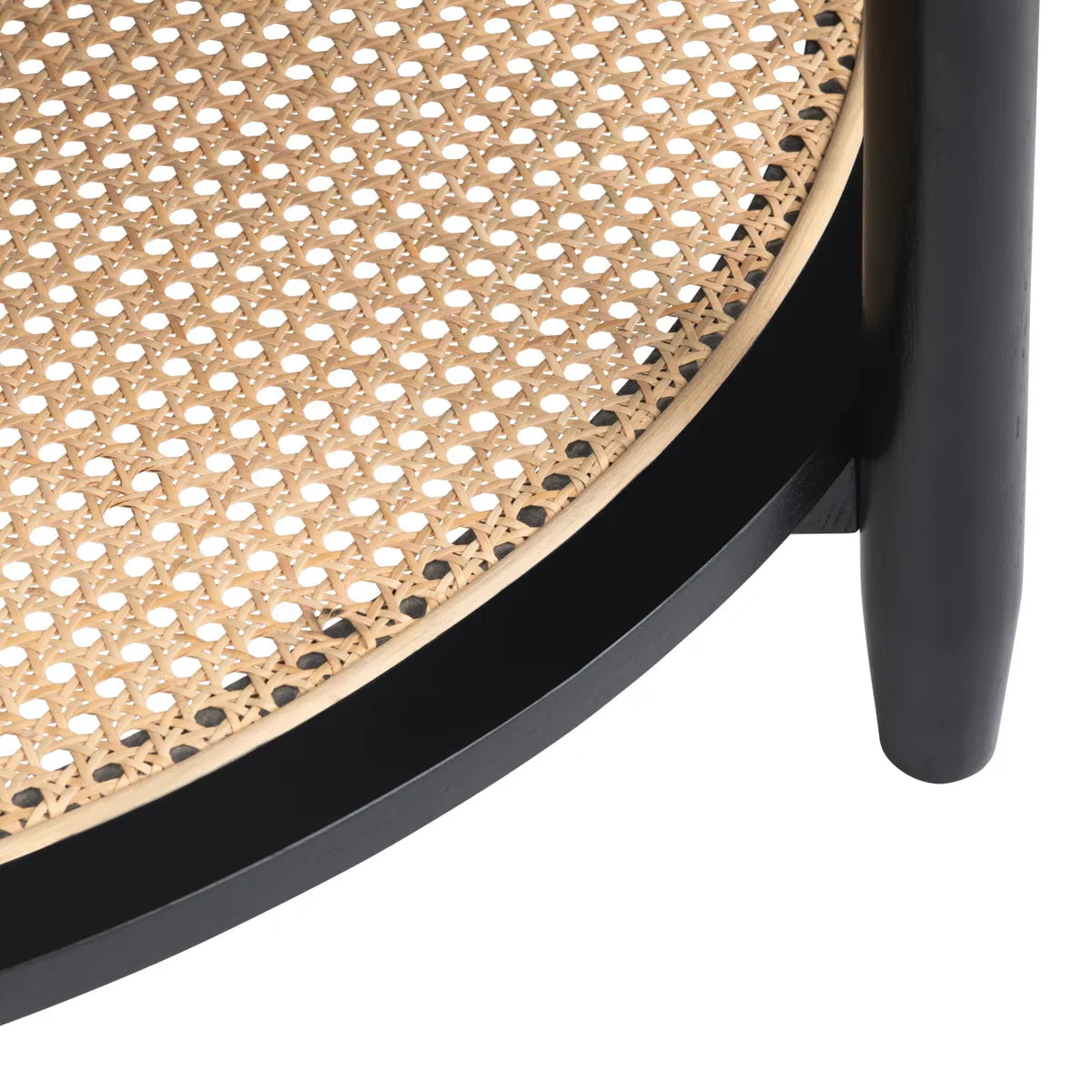 Hastwell Round Cane-Shelf Cocktail or Coffee Table