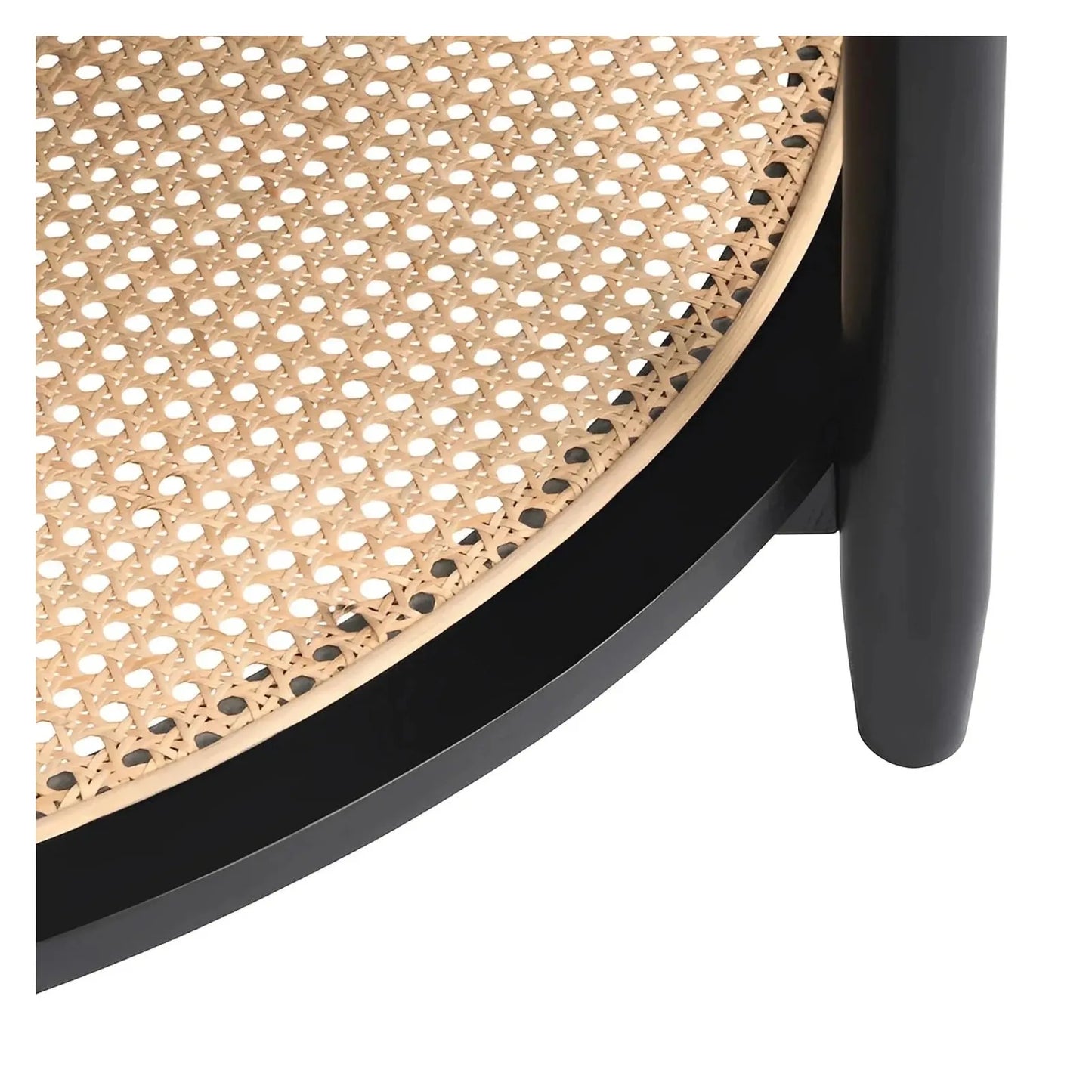 Hastwell Round Cane-Shelf Cocktail or Coffee Table