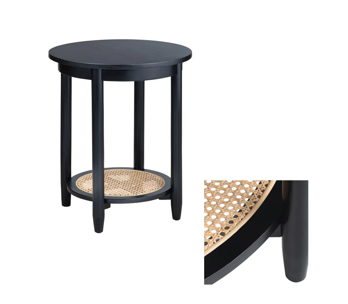 Hastwell End Table (Set of 2) - Round - Solid Wood