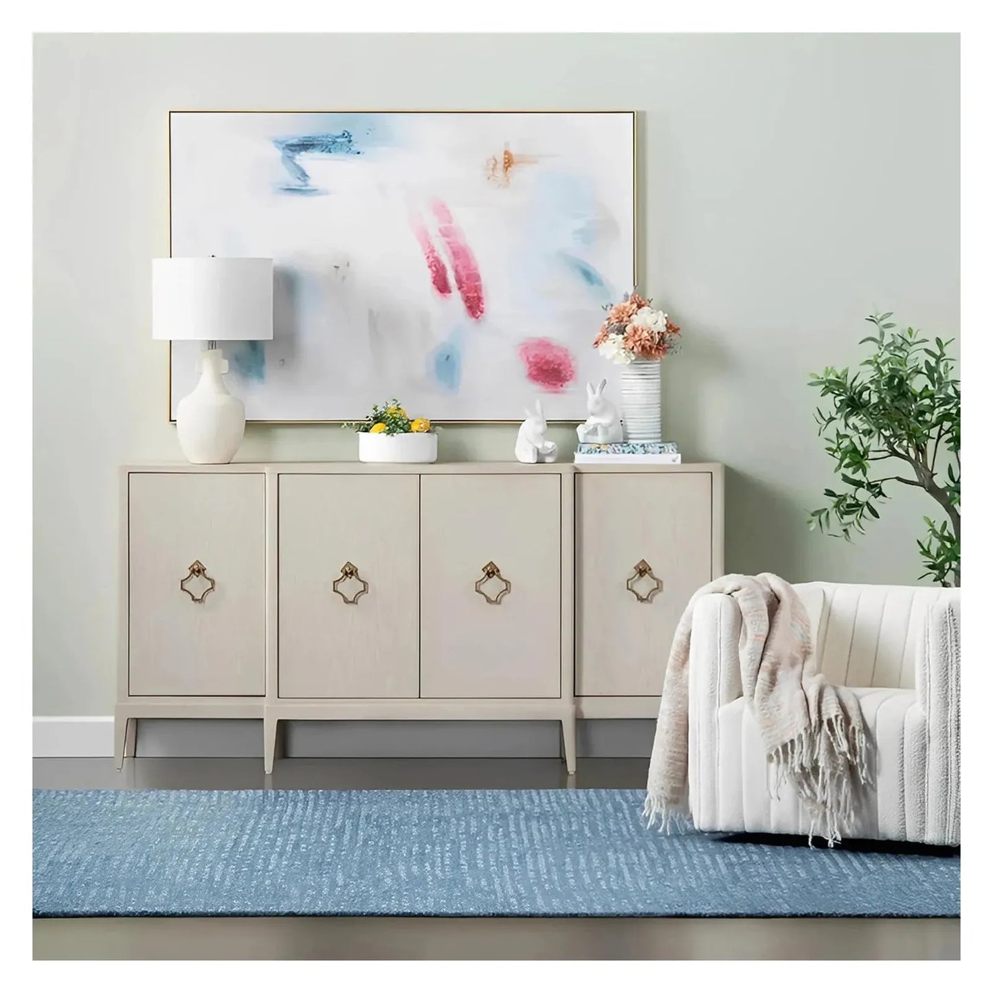 Camberwell Four-Door Sideboard - Beige - Transitional