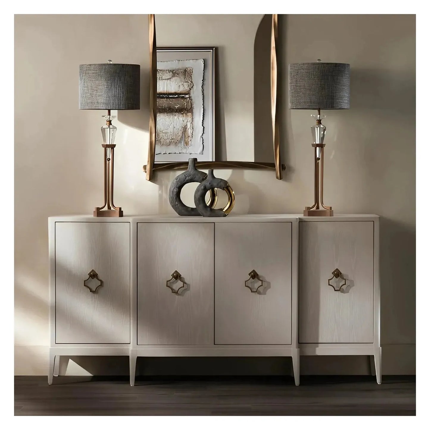 Camberwell Four-Door Sideboard - Beige - Transitional